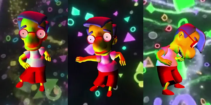 Milhouse rendered with a shiny PBR material in TouchDesigner